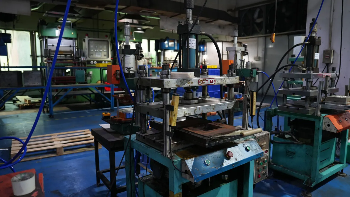 Rubber seal production equipment in the OringMaker factory