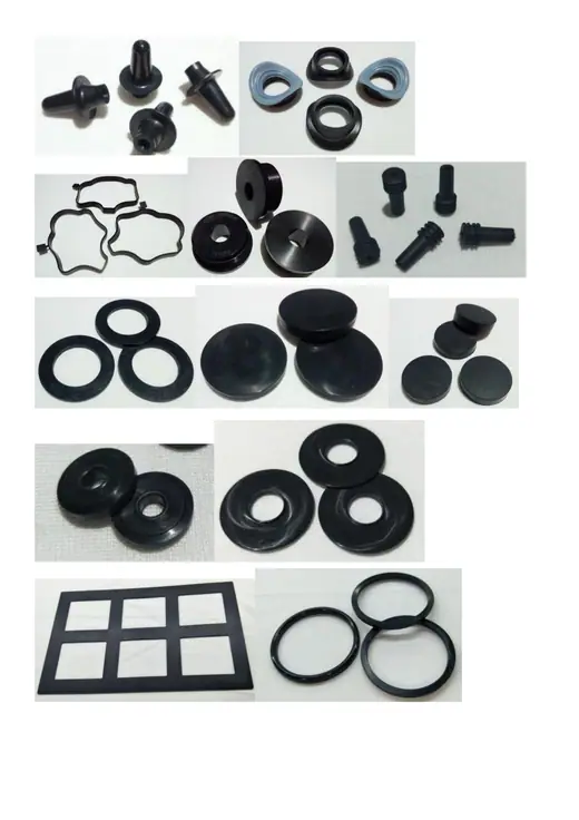 Molded rubber ring and gasket part