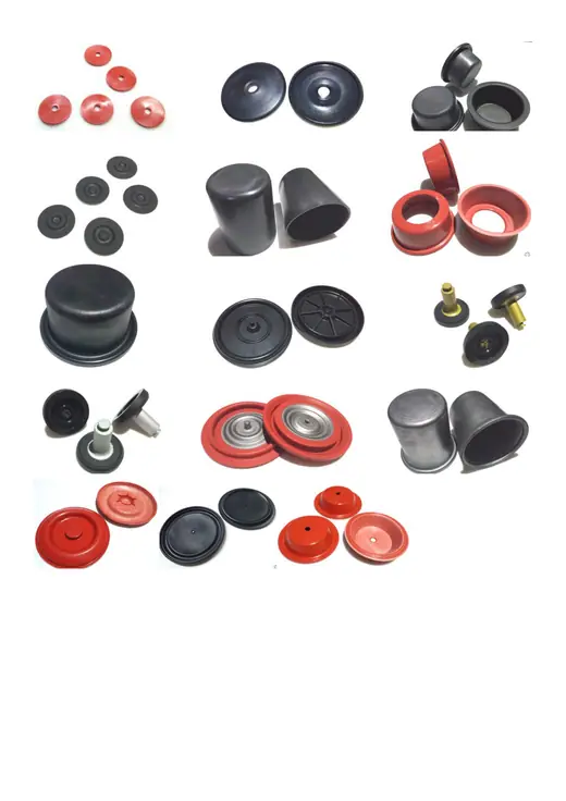 Rubber diaphragm and membrane sample