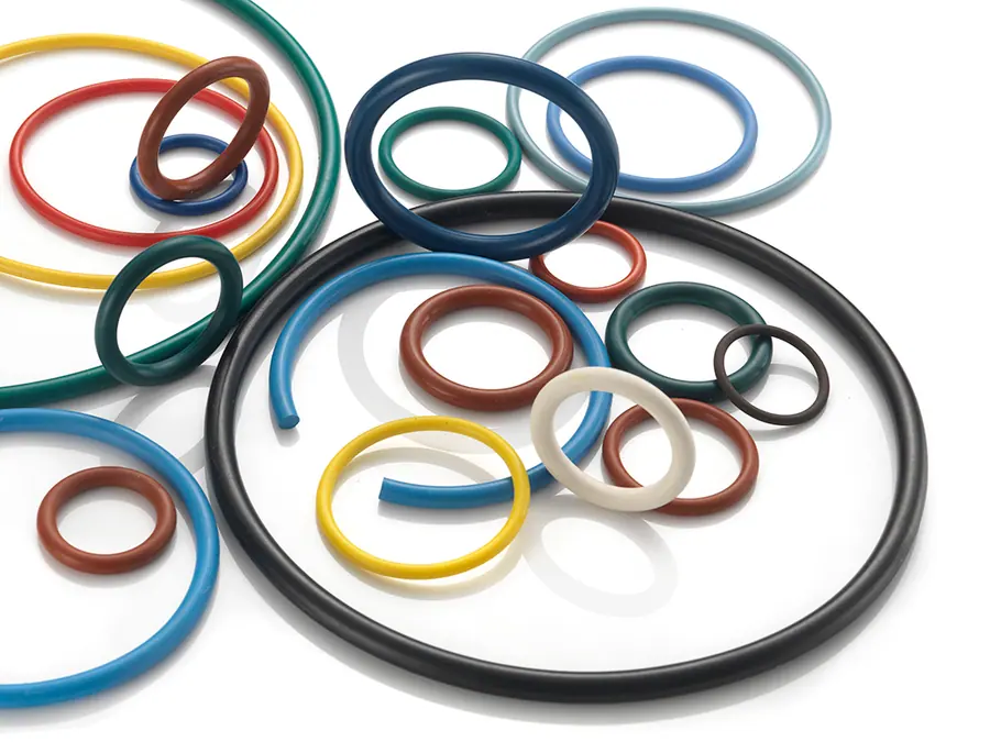 Custom colored O-rings in multiple sizes