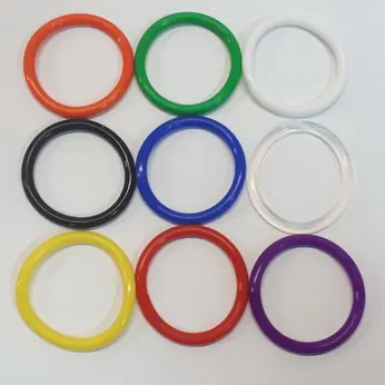 Colored rubber O-ring samples